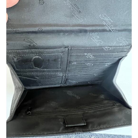 Fossil Women’s Small Black Pebbled Leather Crossbody Organizer Shoulder Purse - Picture 7 of 9